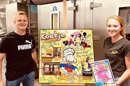 Vers uit de over: Schilderij voor Bakkerij Toebast gemaakt